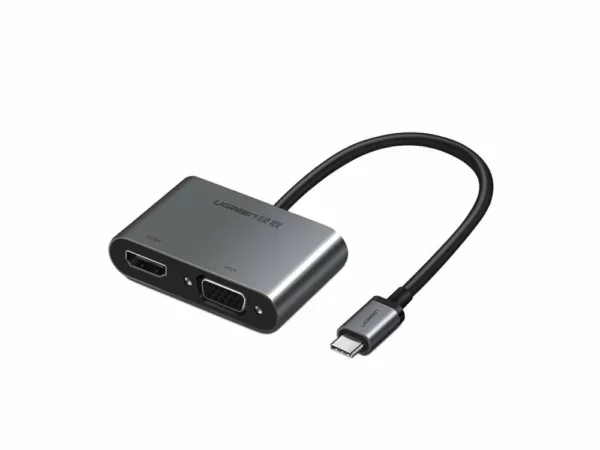 USB-C To HDMI+VGA+USB 3.0 ConverterGray with PD