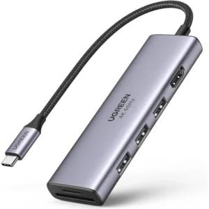 USB-C To HDMI+3*USB 3.0 A+SD/TFConverter 4K@60Hz without PD