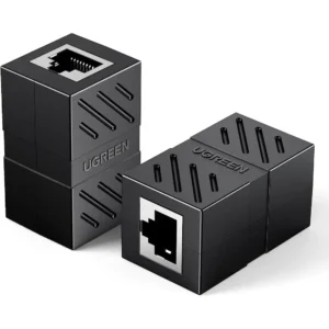 RJ45 Ethernet Cable Extender AdapterBlack 1PCS