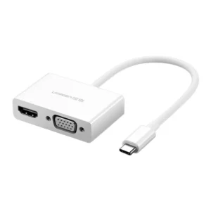 Type C to HDMI+VGA Converter White