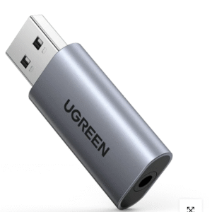 USB-A To 3.5mm External Stereo SoundAdapter Gray