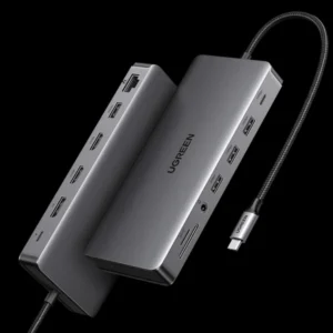 USB-C to 2*USB-A 3.2+2*USB-A3.0+1*USB-C 3.2+2*HDMI+DP+RJ45Gigabit+SD&TF +3.5mm+PD portConverter 10Gbps USB-A&C + 4K@60Hz& 2*HDMI+1*DP with PD