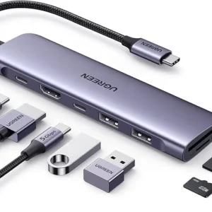 USB-C To HDMI+2*USB 3.0 A+ USBC+SD/TF+PD Converter USB-A&C +4K@30Hz with PD