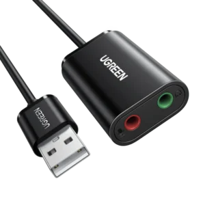 USB-A To 3.5mm External Stereo Sound
Adaptor Black 15CM