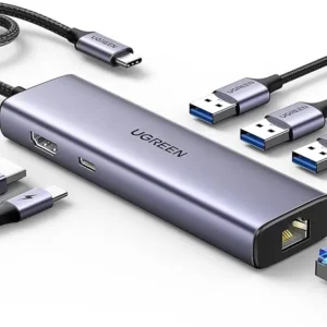 USB-C To 3*USB 3.0 A+HDMI+RJ45+PD
Converter 4K@30Hz with PD