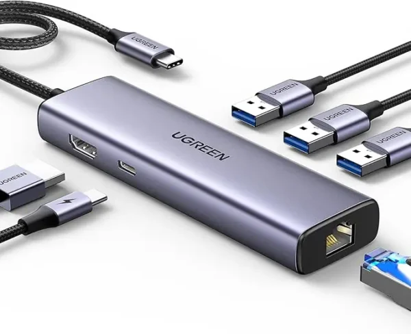 USB-C To 3*USB 3.0 A+HDMI+RJ45+PD
Converter 4K@30Hz with PD