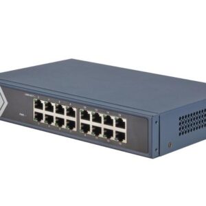 16 Gigabit RJ45 ports, 19-inch Rack-mountable Steel Case Unmanaged Switch