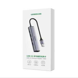 UGREEN USB3.0 to 3×USB3.0 +RJ45 (1000M) Ethernet Adapter Type-C Power Supply