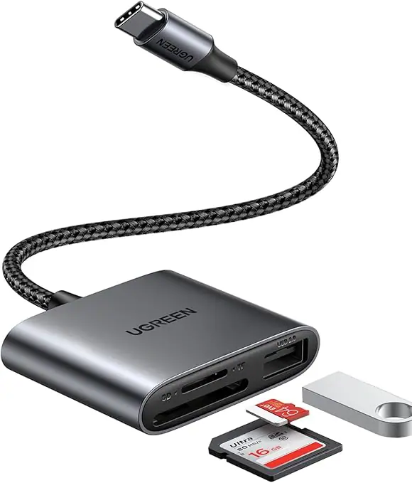 UGREEN USB-C to SD/TF + USB 2.0Memory Card Reader