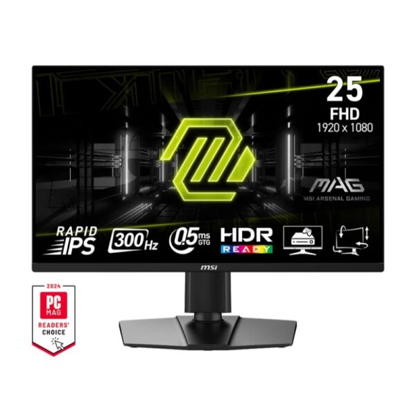 MSI MAG G255PXF (IPS Panel, Res: 1920x1080, 300Hz, 0.5ms GTG, AMD free Sync)
