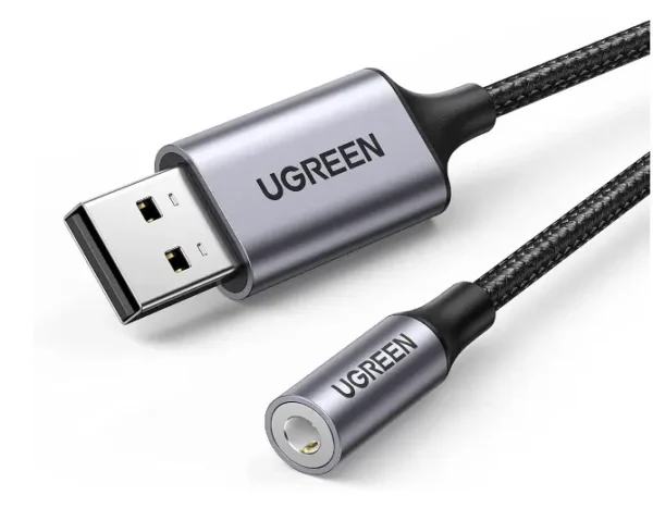 USB-A To 3.5mm External Stereo SoundAdapter