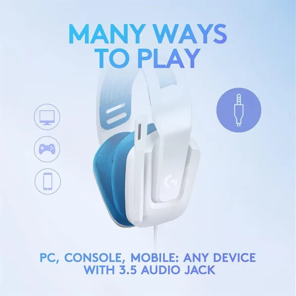 G335 Gaming Headset - White - Image 2