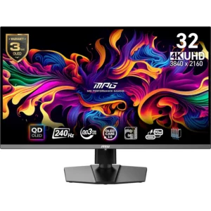 MSI MPG 321URX (QD O LED Panel, Res: 3840 x 2160 (UHD), 240Hz, 0.03ms GTG, AMD Free - Sync ) 4K